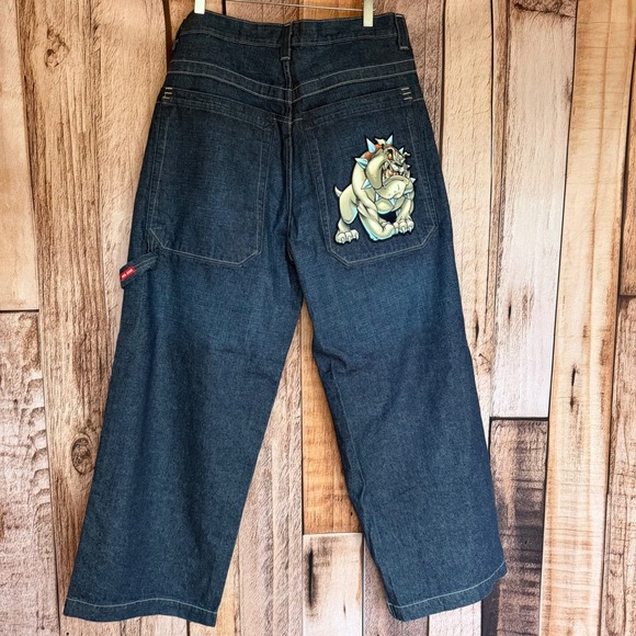 JNCO Other - JNCO Jeans Bulldog Graphic Wide Leg Vintage 90s Y2K Skater Streetwear OG 34x30